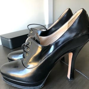 Prada Lace-up Ankle Booties